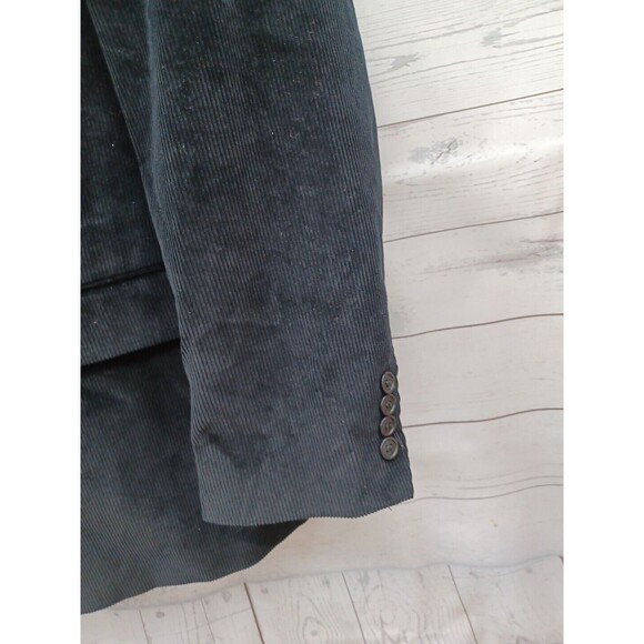 Saddlebred 46R Black 100% Cotton Corduroy Blazer Sport Coat Jacket - Picture 4 of 10